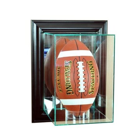 PERFECT CASES Perfect Cases WMUPFB-B Wall Mounted Upright Football Display Case; Black WMUPFB-B